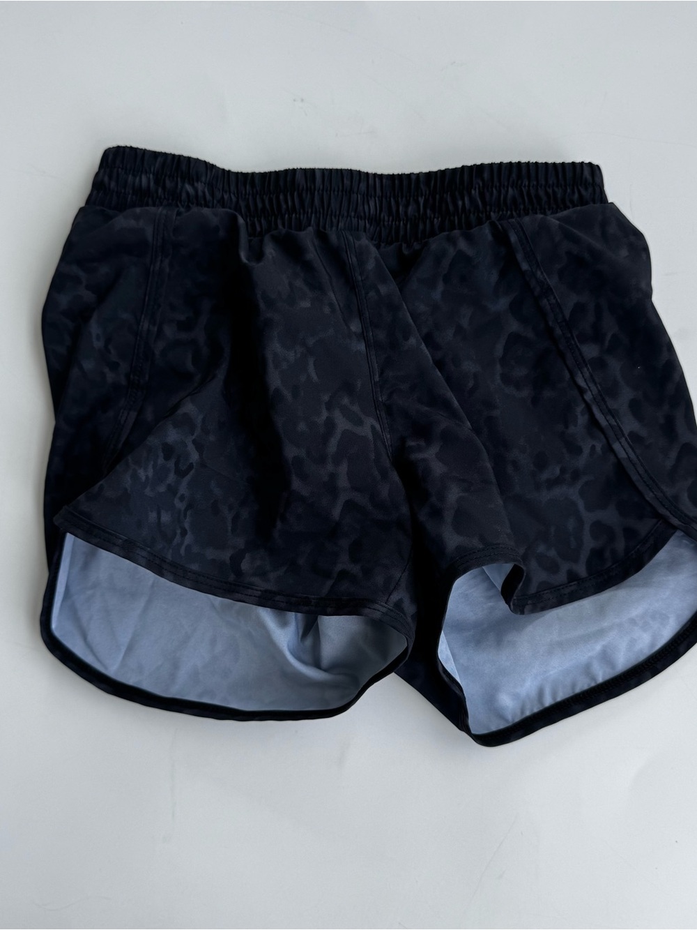 all in motion Black Leopard-Print Athletic Shorts